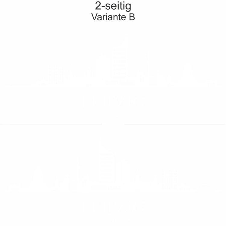 Konturgeschnittene Autofolie mit Leipziger Skyline - Ansicht zweiseitig für beide Fahrzeugseiten und Farbauswahl Konturgeschnittene Autofolie mit Leipziger Skyline - Ansicht zweiseitig für beide Fahrzeugseiten und Farbauswahl