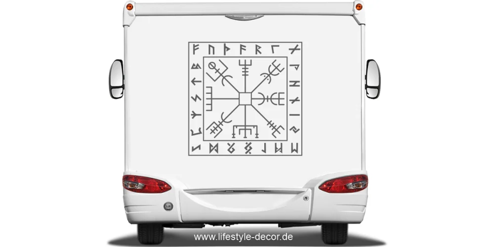 Autoaufkleber Runenkompass