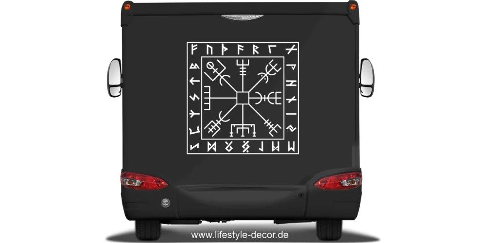 Autoaufkleber Runenkompass