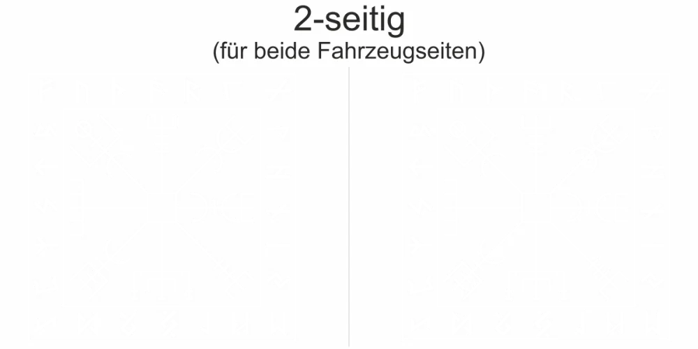 Autoaufkleber Runenkompass