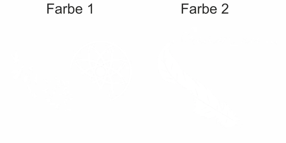 buntes Wandtattoo mit Traumfänger - Ansicht Farbauswahl buntes Wandtattoo mit Traumfänger - Ansicht Farbauswahl
