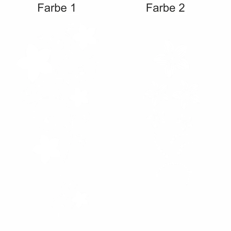 Wandtattoo mit buntem, floralem Ornament - Ansicht Farbauswahl Wandtattoo mit buntem, floralem Ornament - Ansicht Farbauswahl