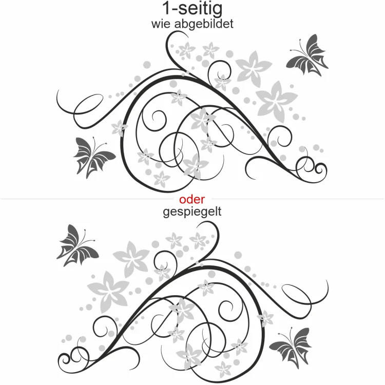 Autosticker Wellen-Ornament - Ansicht Ausrichtung Autosticker Wellen-Ornament - Ansicht Ausrichtung