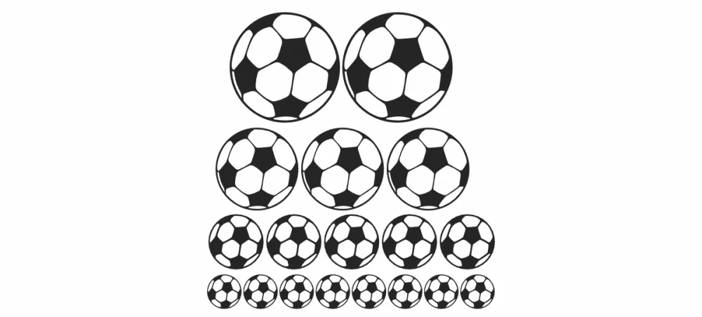 Auto Aufkleber Fußball Set