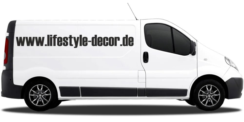 Autoaufkleber Wunschtext 28 | Set für beide Fahrzeugseiten