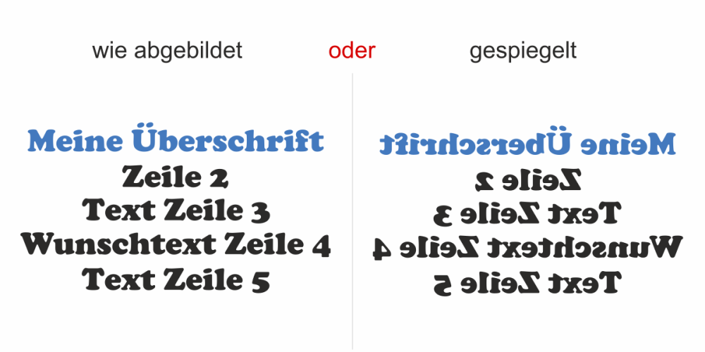 Fahrzeugbeschriftung Textblock | 21 - Ansicht Ausrichtung