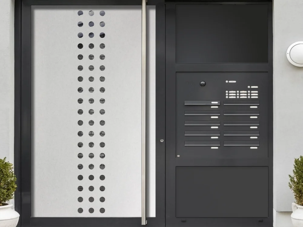 Glastür Milchglasfolie Kreiseauf Küchenfenster