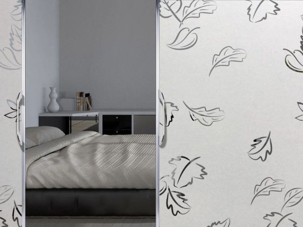 Milchglasfolie Blätter