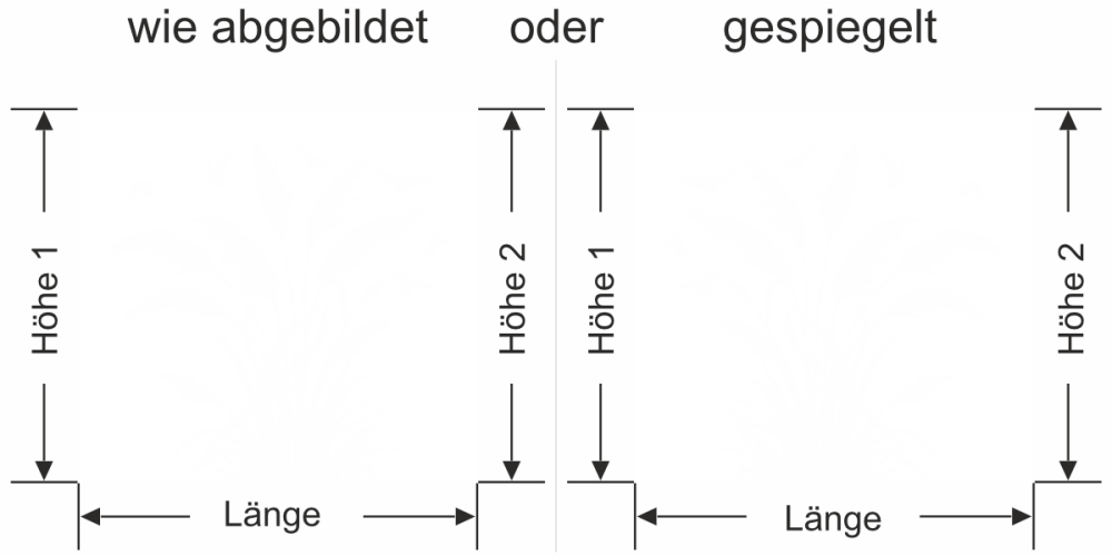 Sichtschutzfolie Pampasgras und Vögel im Wind