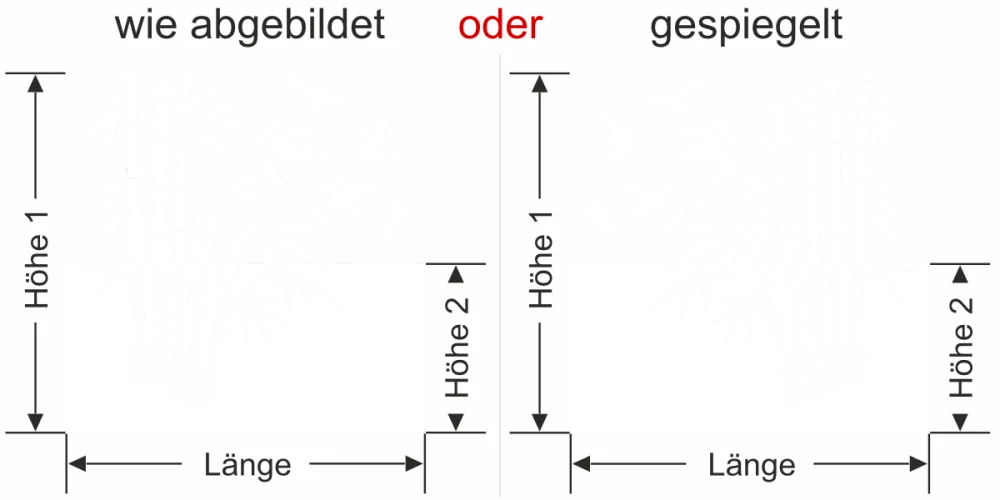 Fensterfolie Bambusstrauch und Vögel