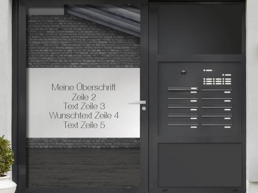 Sichtschutzfolie mit Wunschtext | 25