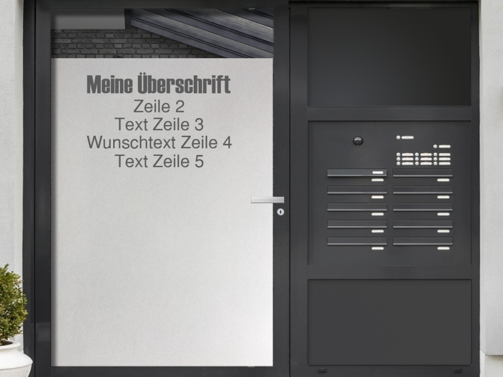 Sichtschutzfolie mit Wunschtext | 28