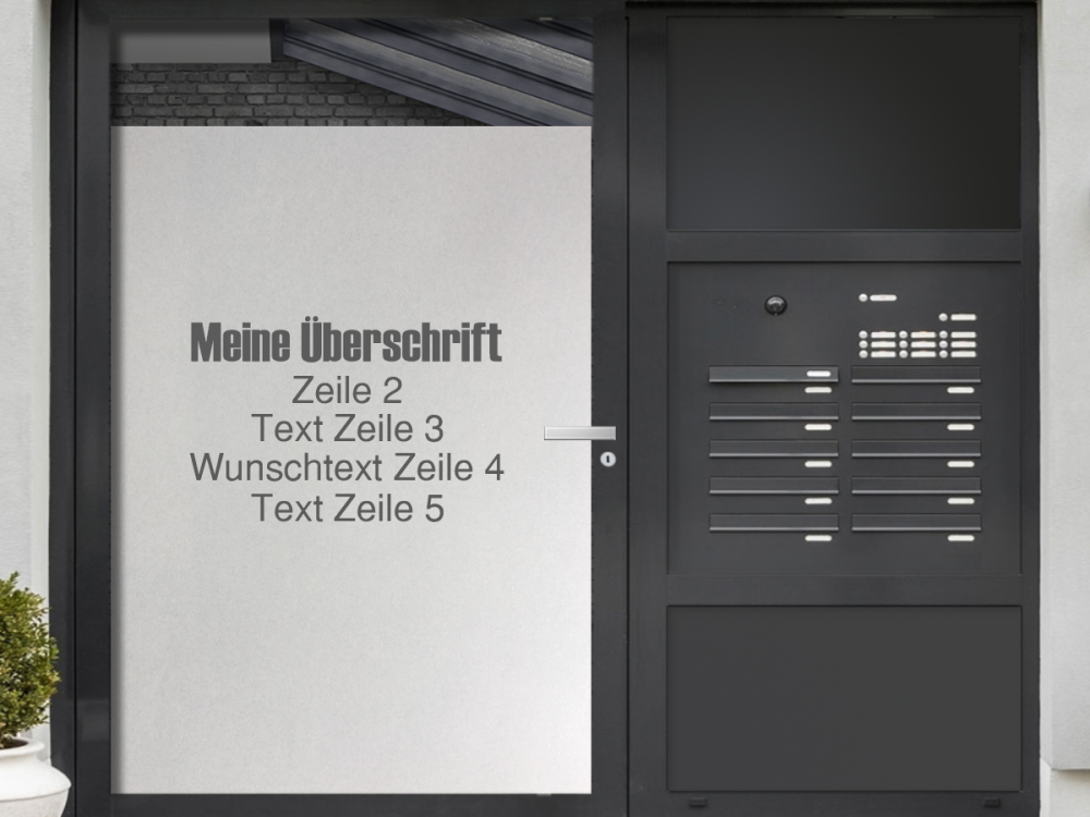 Sichtschutzfolie mit Wunschtext | 28