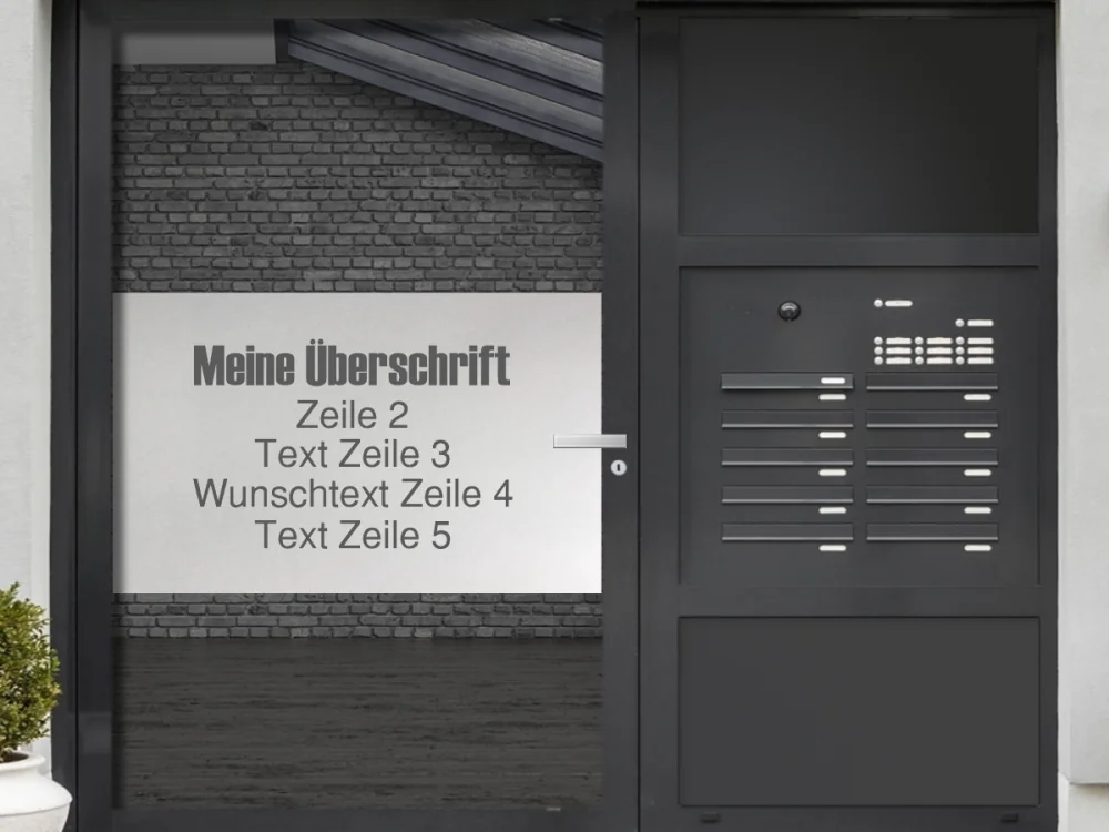 Sichtschutzfolie mit Wunschtext | 28