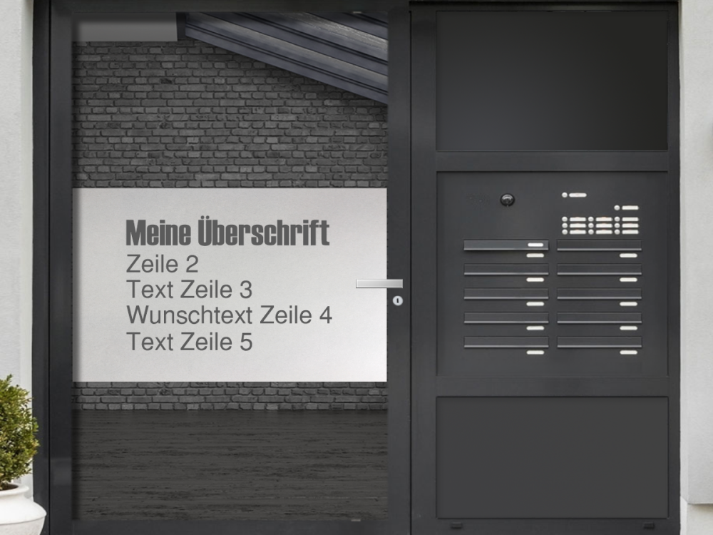 Sichtschutzfolie mit Wunschtext | 28
