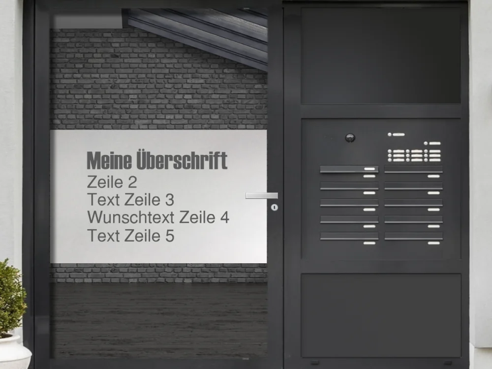 Sichtschutzfolie mit Wunschtext | 28