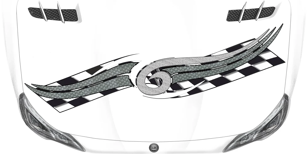 3D Autosticker Racing Decor