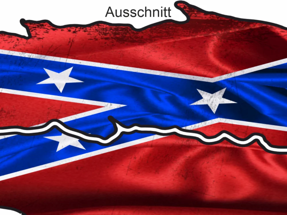 Flagge der Konföderierten Staaten von Amerika - Ansicht Ausschnitt