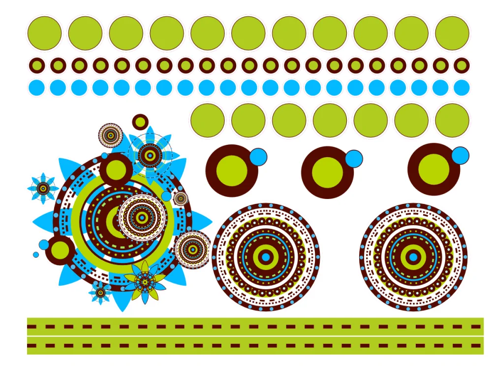 Autoaufkleber Design Kreise - Frei platzierbare Elemente