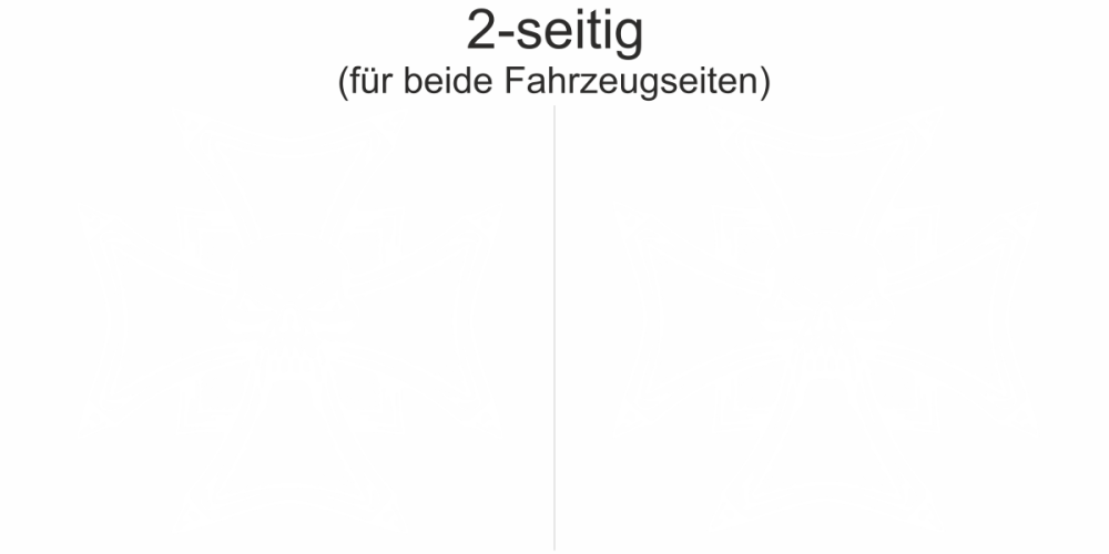 Auto Aufkleber Kreuz Totenkopf