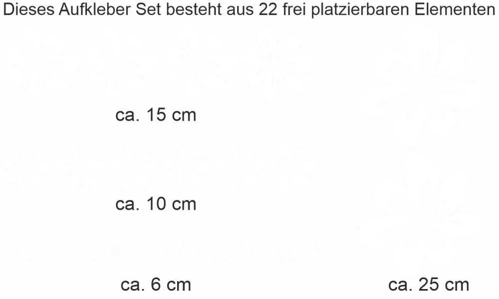 Autosticker Blütenmeer Set
