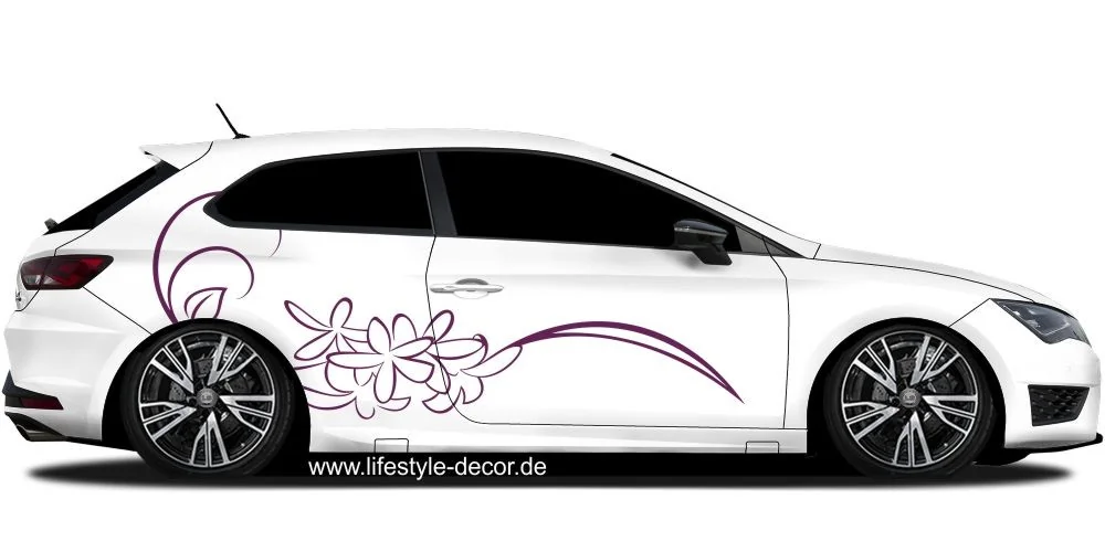 Autoaufkleber Autoaufkleber Auto auto seiten Blume Aufkleber Auto Aufkleber  006 - .de