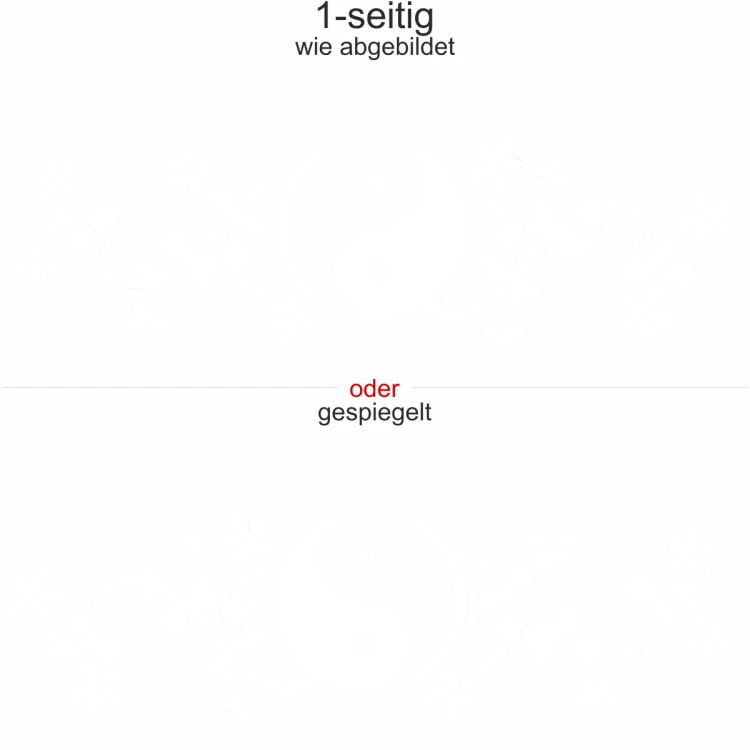 Autodekor Yin & Yang - Ansicht Ausrichtung und Farbauswahl Autodekor Yin & Yang - Ansicht Ausrichtung und Farbauswahl