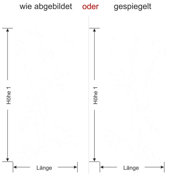 Sichtschutz Bambuszweige-Ansicht Ausrichtung