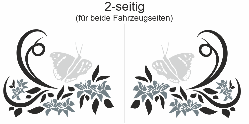 Buntes Autotattoo Traumfalter