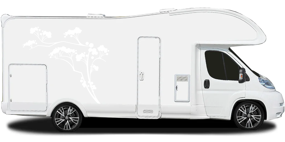 Carstyling Japanischer Strauch auf Wohnmobil Carstyling Japanischer Strauch auf Wohnmobil