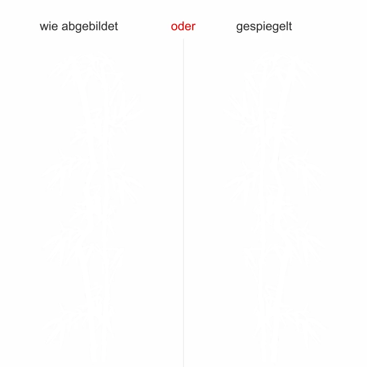 Glasdekor Stilvoller Bambus - Ansicht Ausrichtung und Farbauswahl Glasdekor Stilvoller Bambus - Ansicht Ausrichtung und Farbauswahl