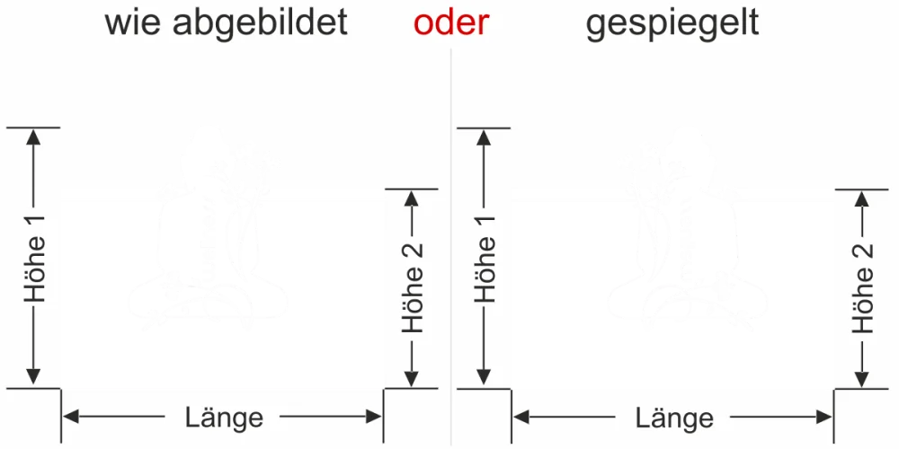 Milchglasfolie Gewerbe Wellness Buddha - Ansicht Ausrichtung mit Farbauswahl - Vorschlag 1