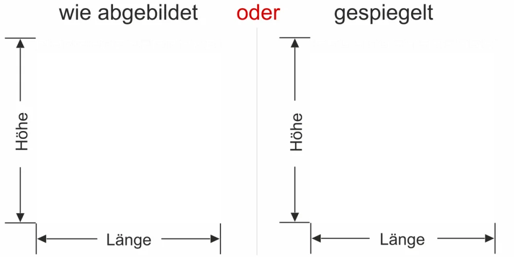Sichtschutz Griechische Bordüre für Glas - Ansicht Ausrichtung mit Farbauswahl und Variante