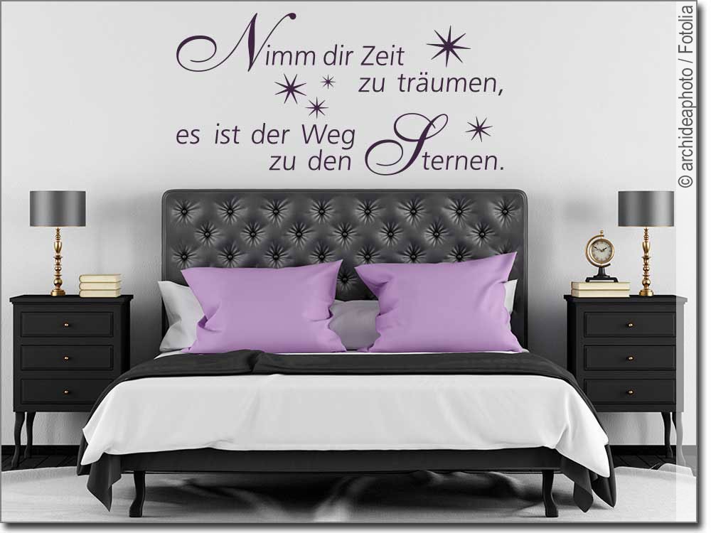 Wandspruch Nimm dir Zeit zu träumen Wandtattoo Traum