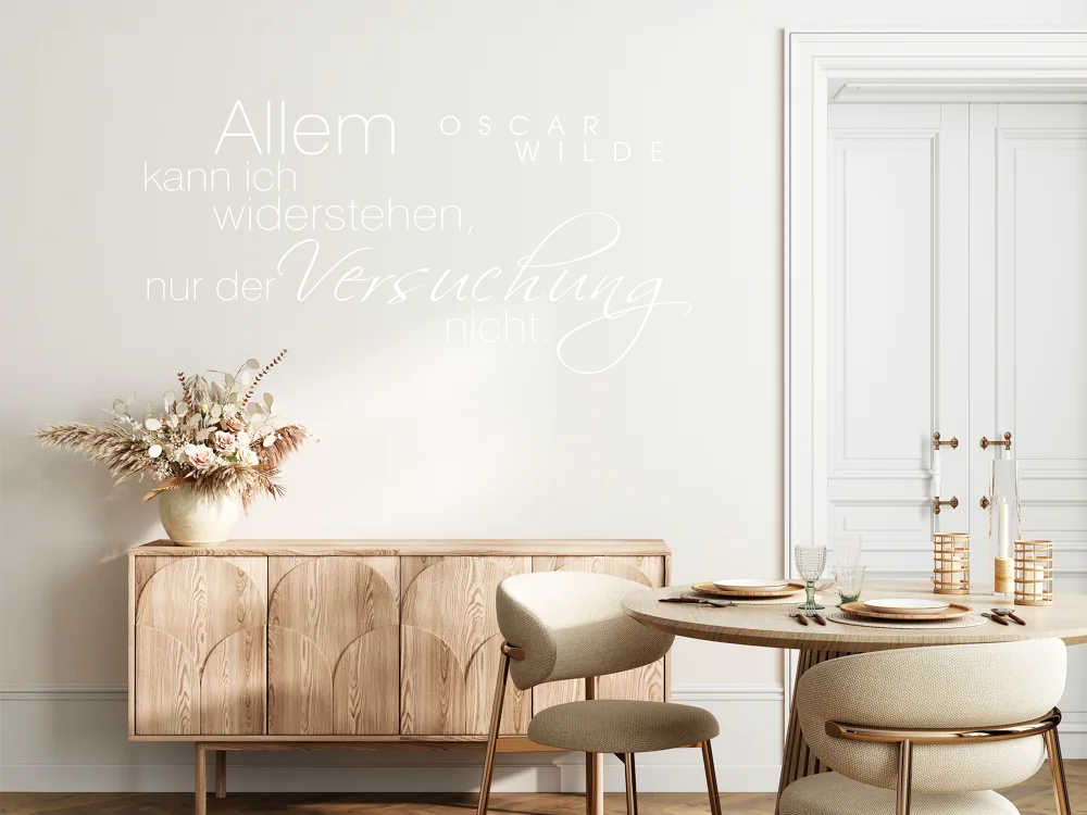 Wandtattoo Allem kann ich widerstehen