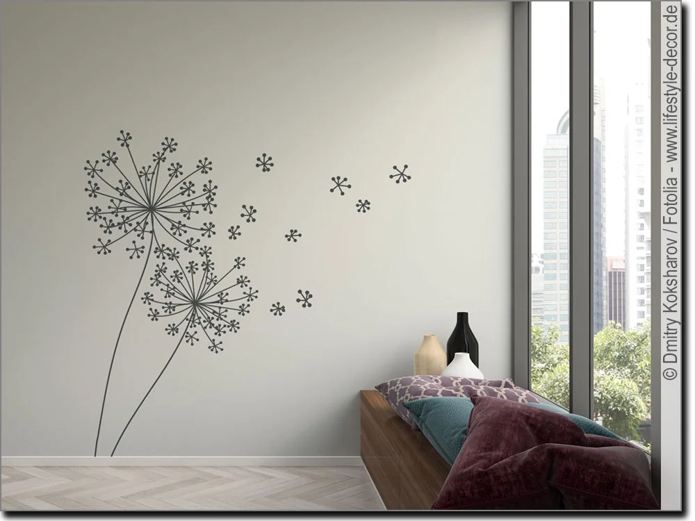 Wandtattoo mit Blume Wandtattoo mit Blume