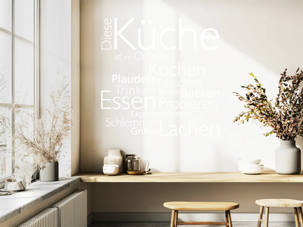 Wandtattoo Diese Küche