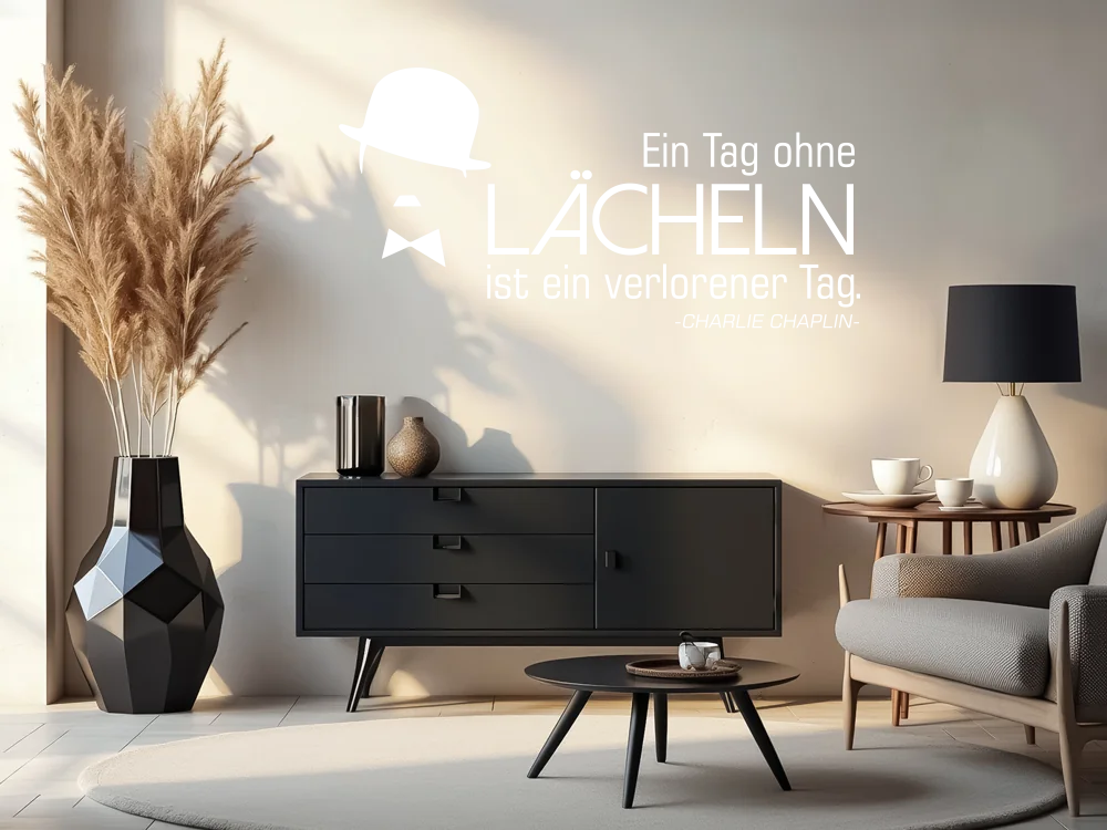 Wandtattoo Ein Tag ohne Lächeln