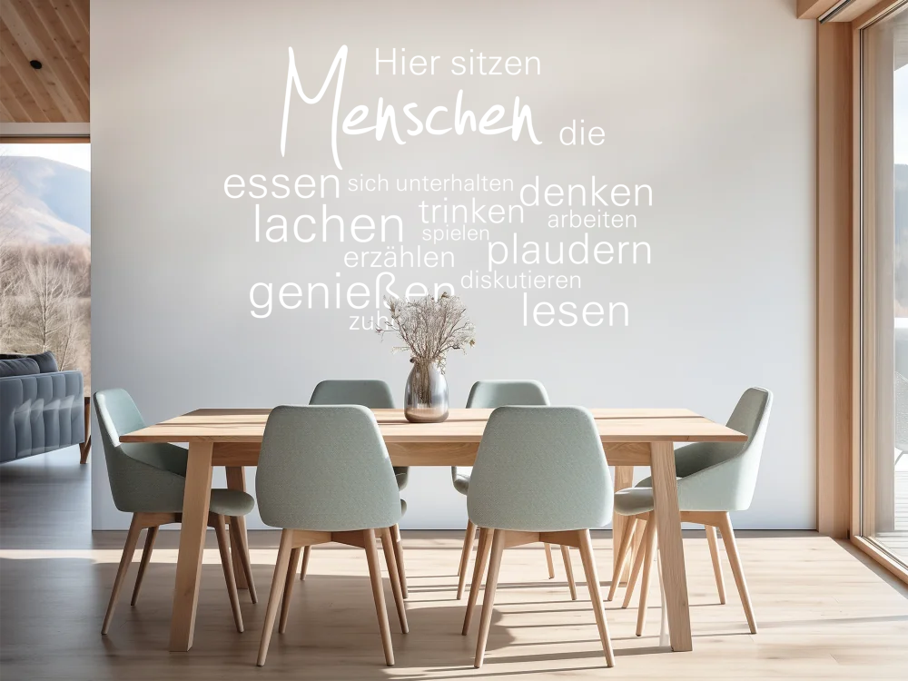 Wandtattoo Hier sitzen Menschen