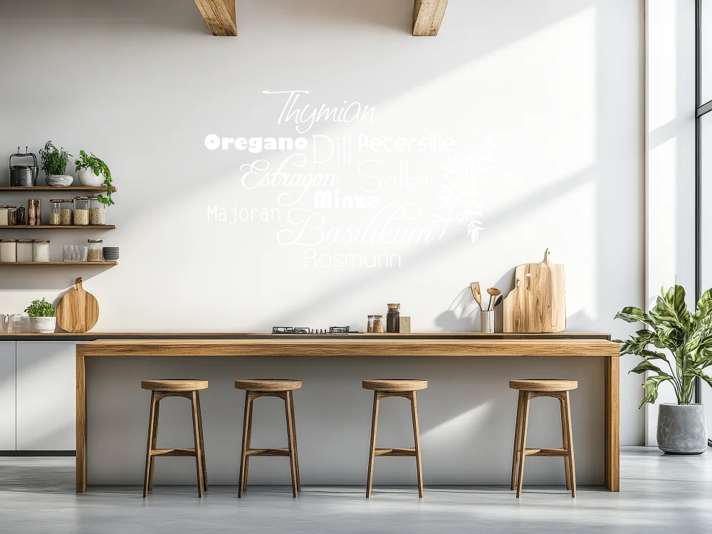 Wandtattoo Küchen Kräuter