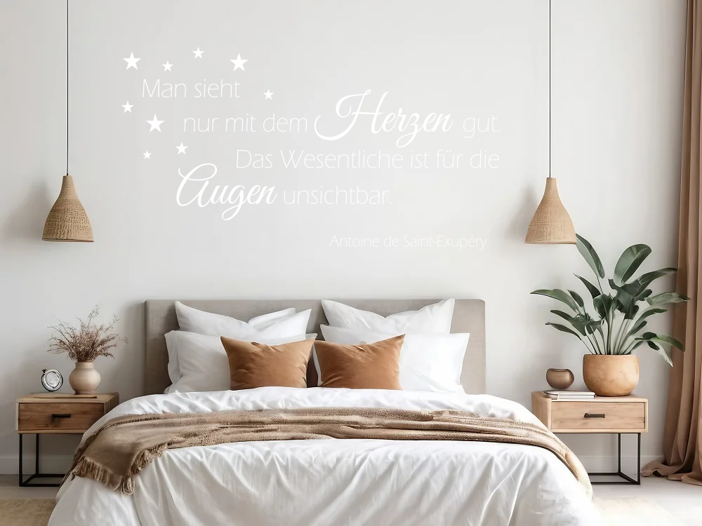 Wandtattoo Man sieht nur mit dem Herzen