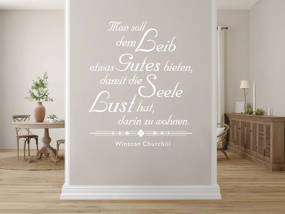 Wandtattoo Man soll dem Leib