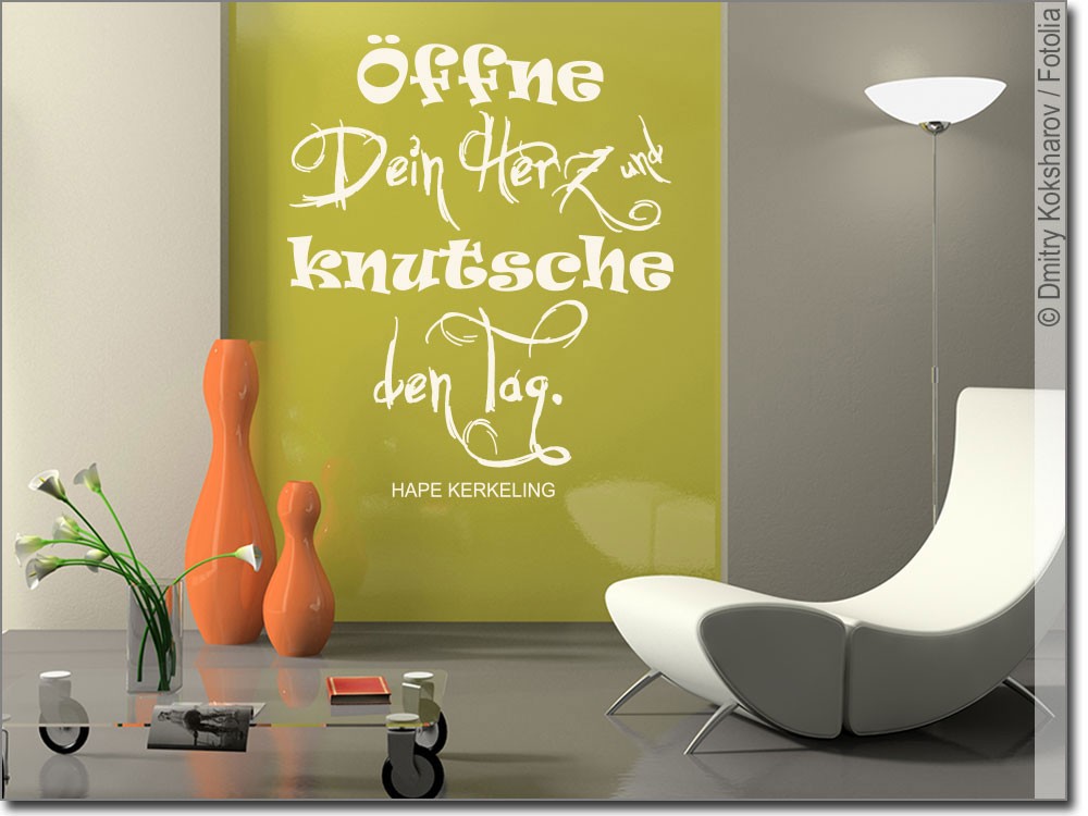 Wandtattoo Zitat Öffne dein Herz von Hape Kerkeling