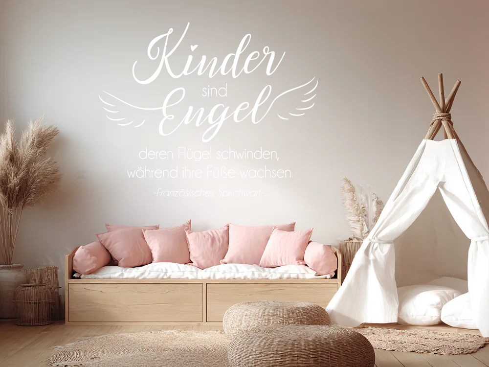 Wandtattoo Spruch Kinder sind Engel