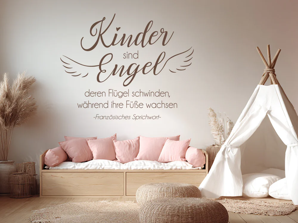Wandtattoo Kinder sind Engel