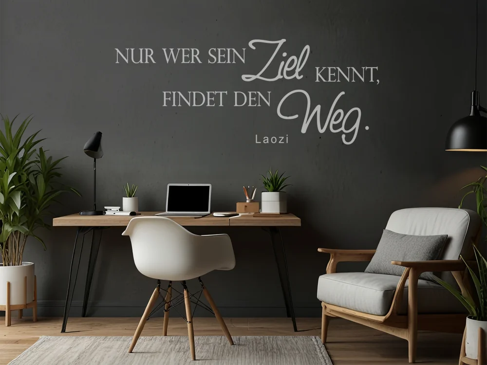 Wandtattoo Nur wer sein Ziel kennt
