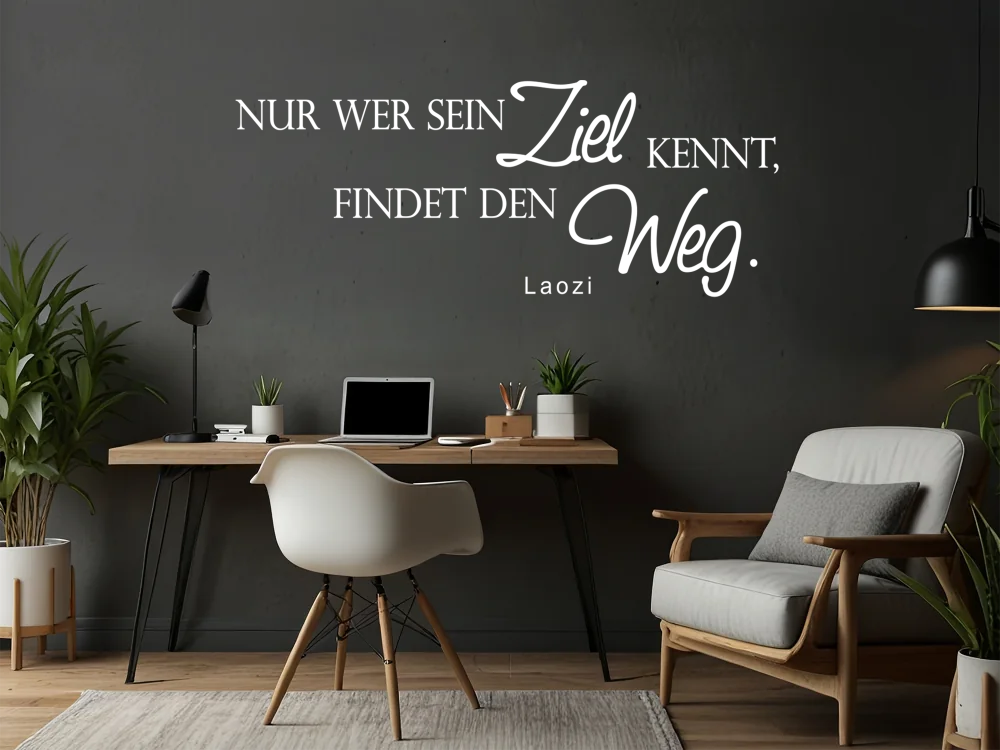 Wandtattoo Weisheit Nur wer sein Ziel kennt