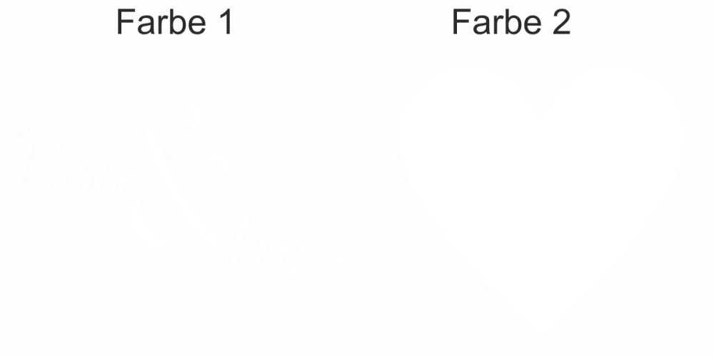 Wandtattoo You and Me - Ansicht Farbauswahl