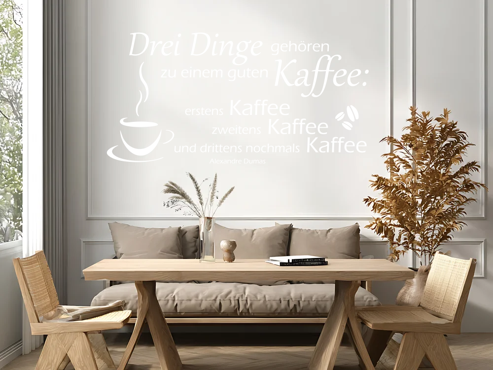 Wandzitat Kaffee Rezept