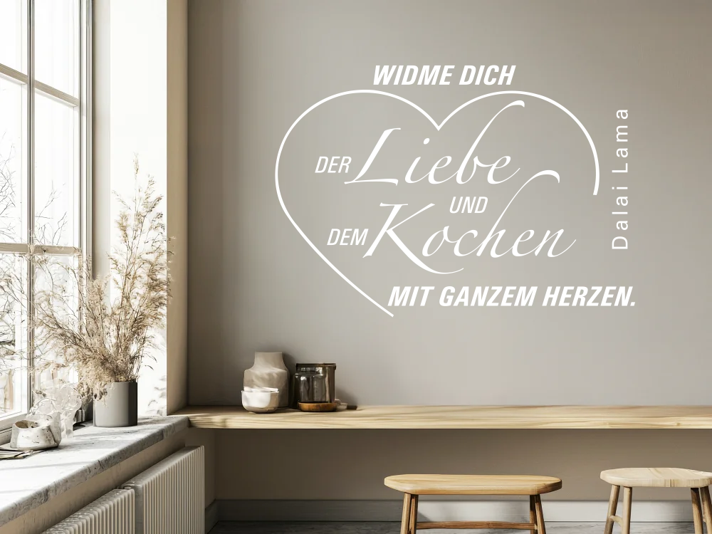 Wandzitat Widme dich der Liebe